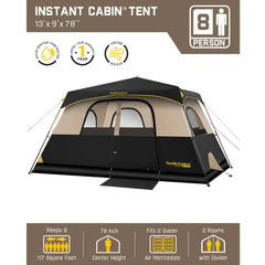 FanttikOutdoor Zeta C8 Pro 8 Person Camping Tent