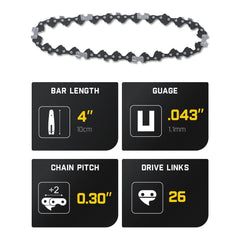 Fanttik W101 4-inch Chain for W10 APEX Mini Chainsaw