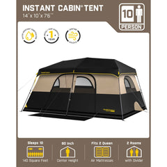 FanttikOutdoor Zeta C10 Pro Max 10 Person Camping Tent